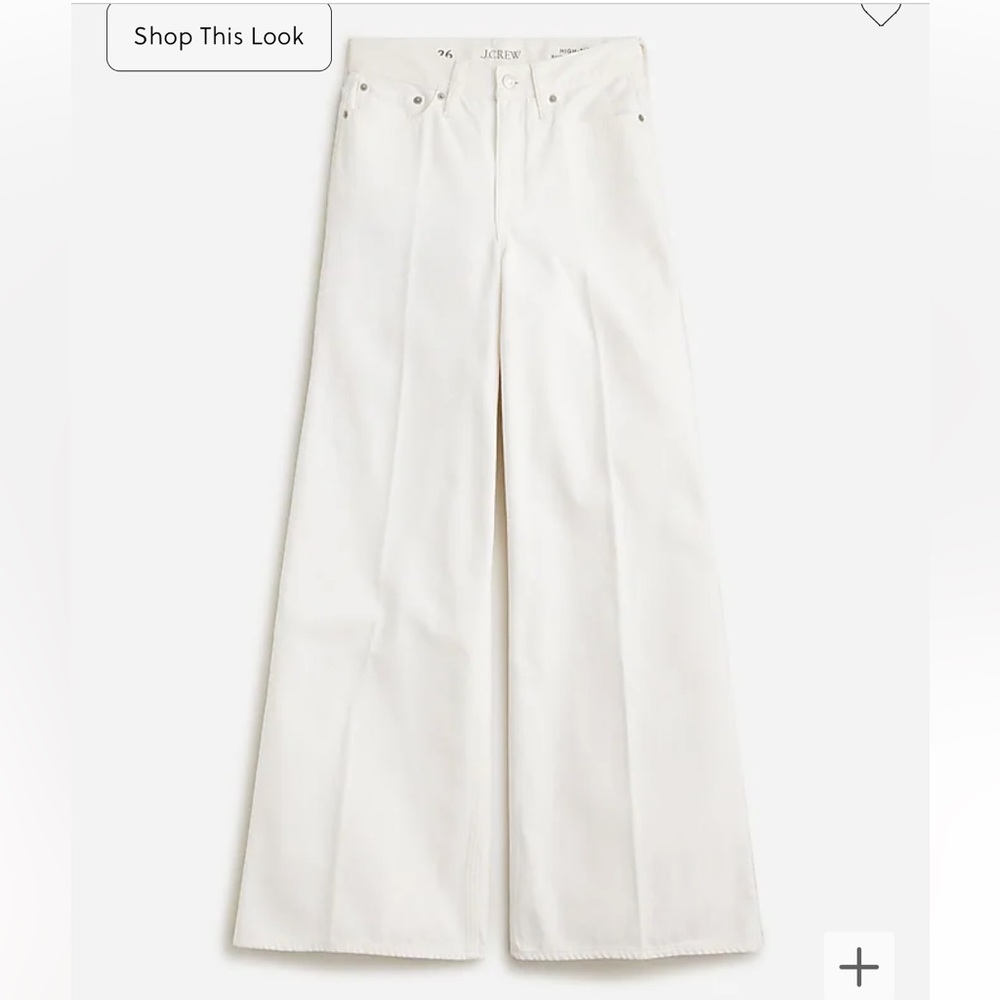 J. CREW High-rise superwide-leg jean in white